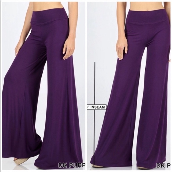 Burgundy Palazzo Pants - Picture 7 of 7